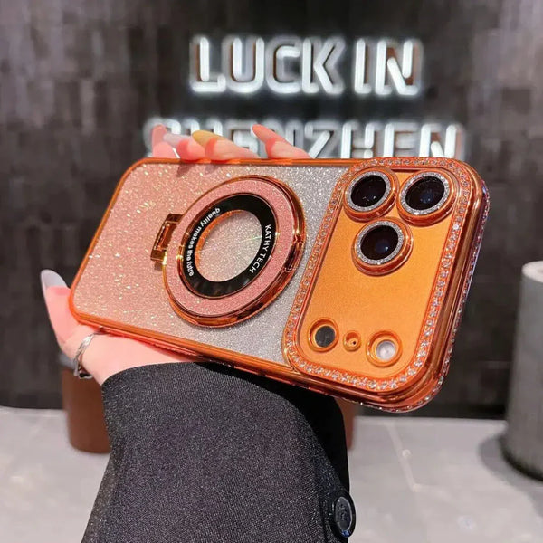 Premium Gradient Glitter Diamond Edge Case for iPhone 17 Series