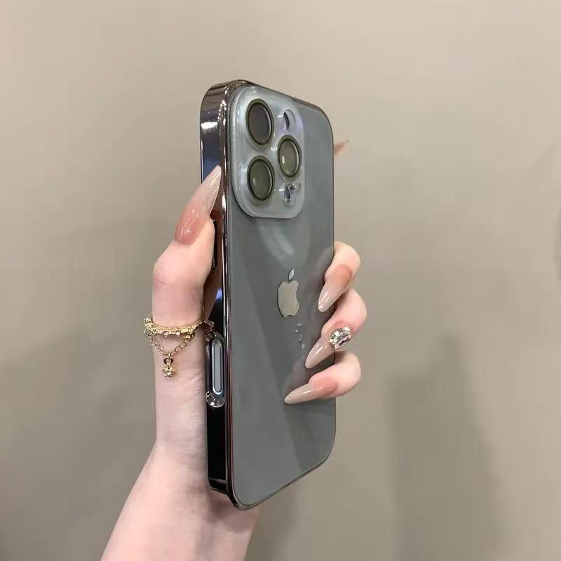 Luxury ice lens protective film iPhone protective case-Titanium Gray