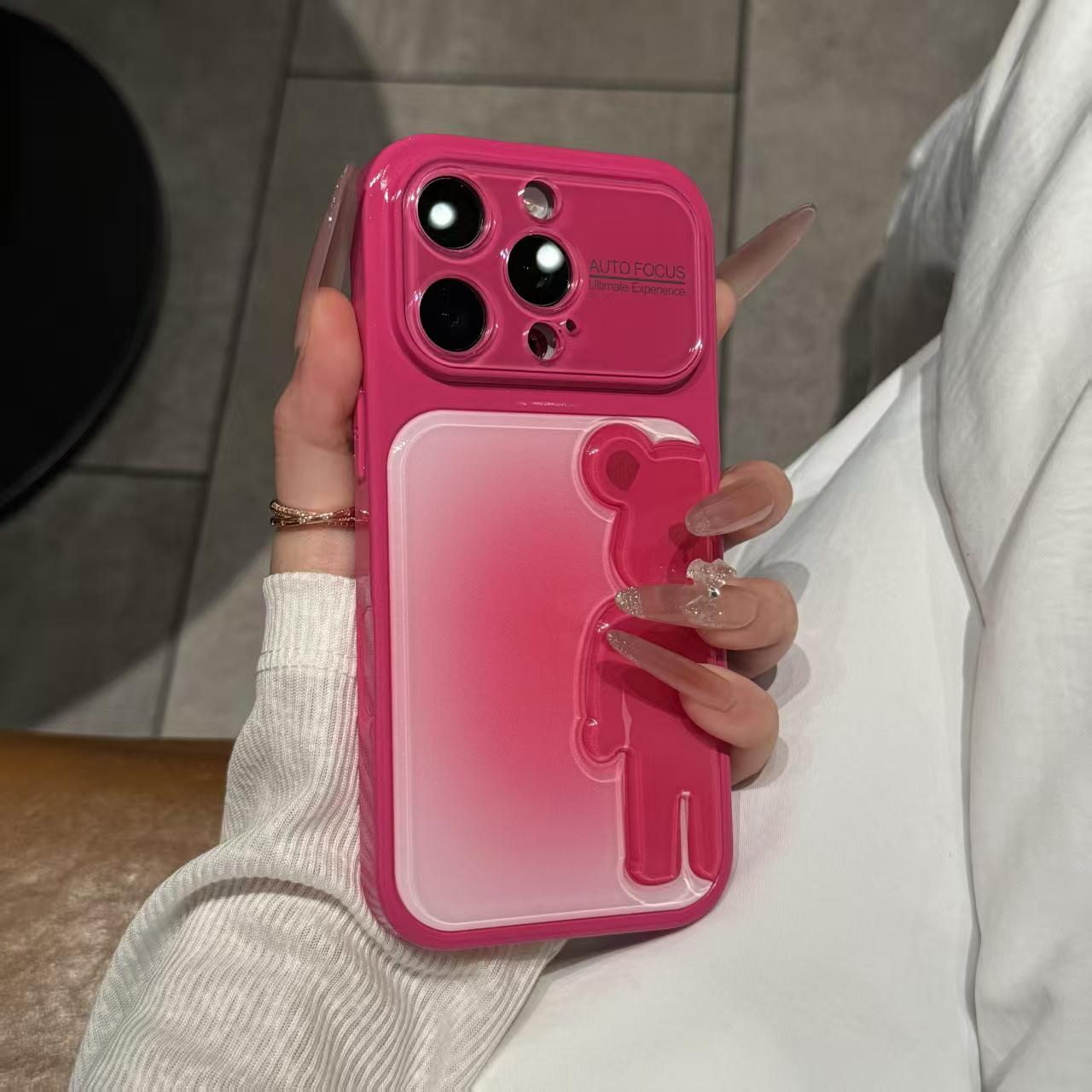 Large-Window 3D Bear iPhone Case