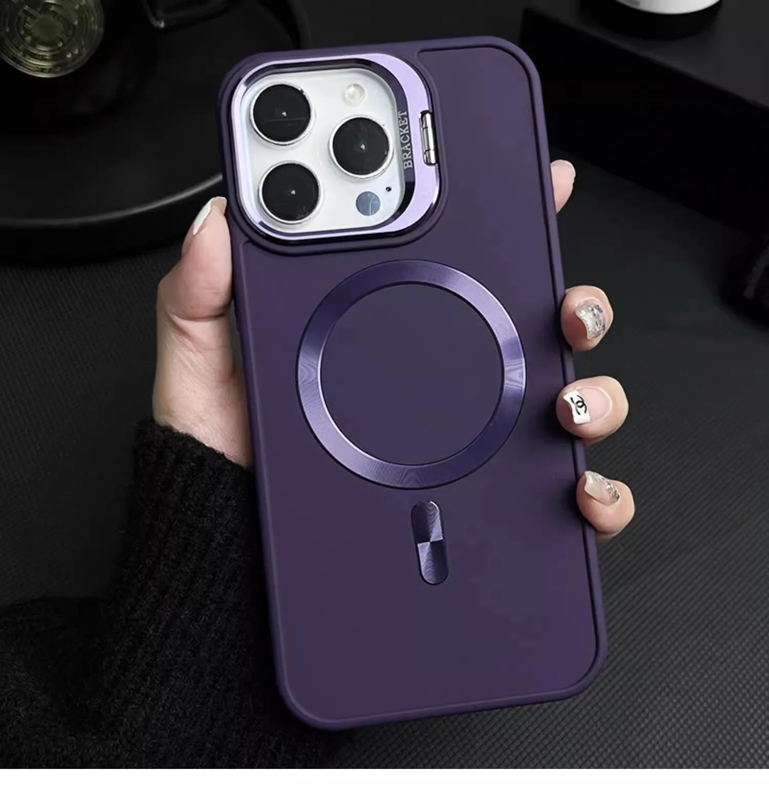 METAL CAMERA HOLDER MAGNETIC PHONE CASE FOR IPHONE（5% automatic discount on new arrivals） - Partner iPhone