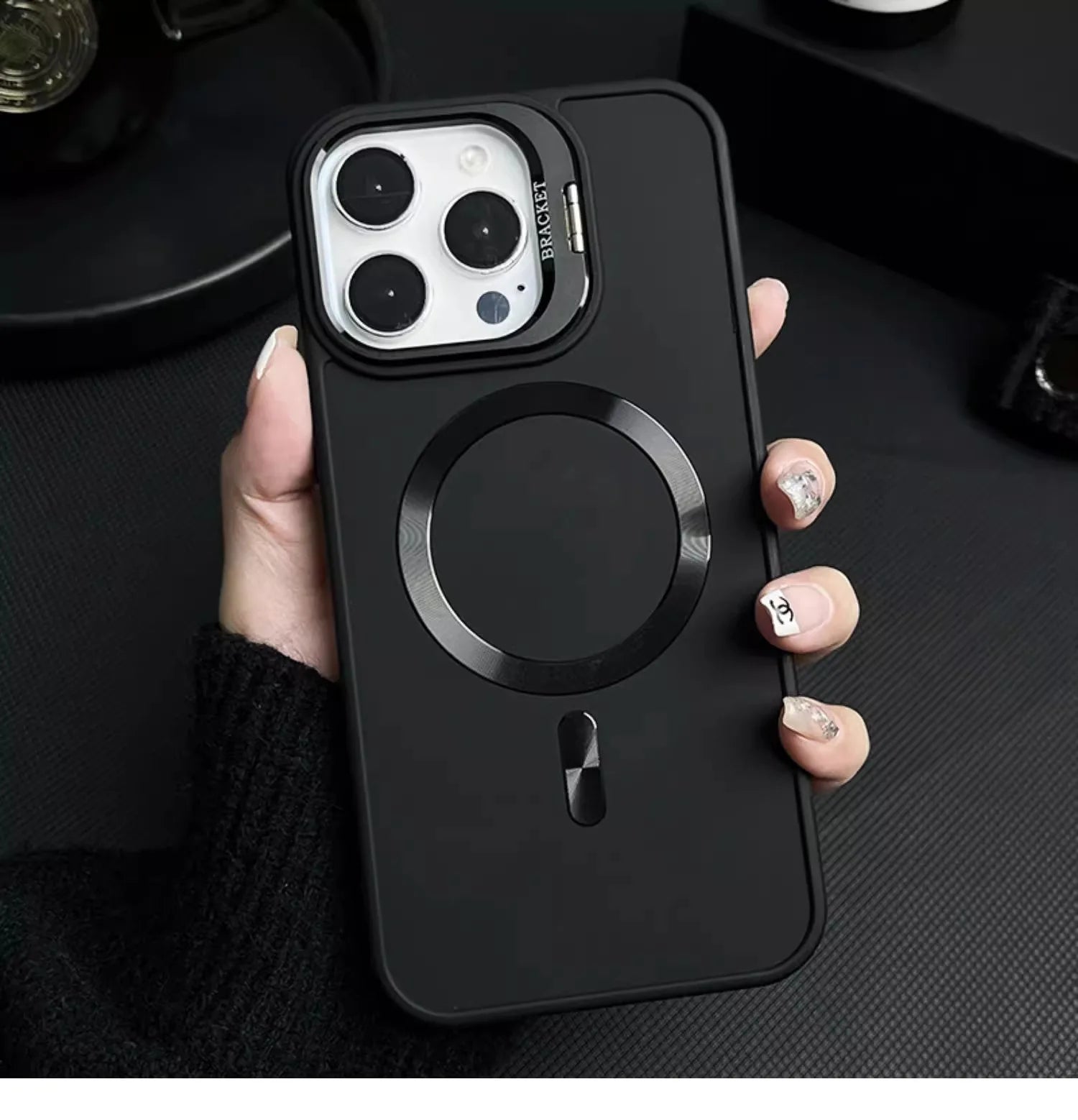 METAL CAMERA HOLDER MAGNETIC PHONE CASE FOR IPHONE（5% automatic discount on new arrivals） - Partner iPhone