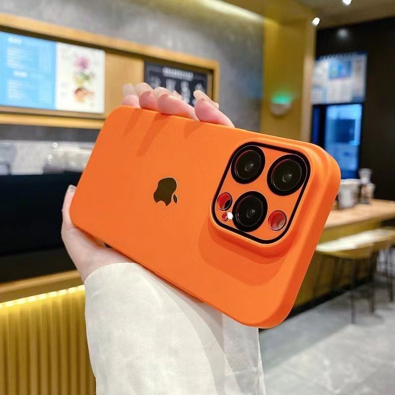 Capa protetora fosca para iPhone com filme de lente embutida1 - Partner iPhone
