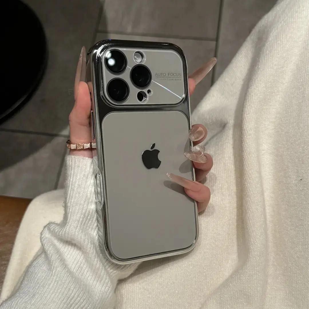 Large-view electroplated aurora iPhone protective case(iphone case)