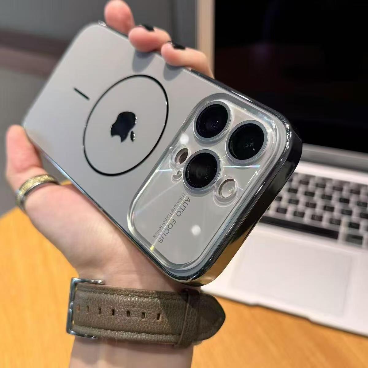 Large window radiation plating magnetic iPhone protective case