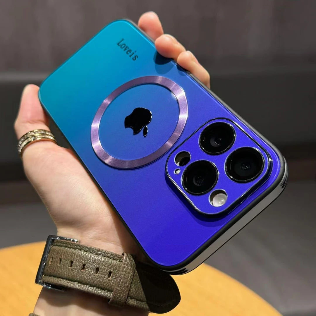 iPhone gradient magnetic glass iPhone protective case