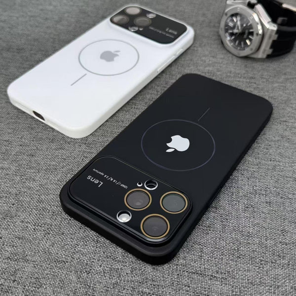 Large window electroplated magnetic IPHONE protective case